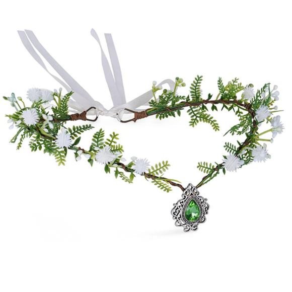 Woodland Flower Crown | Crystal Headpiece - Picture 3 of 6